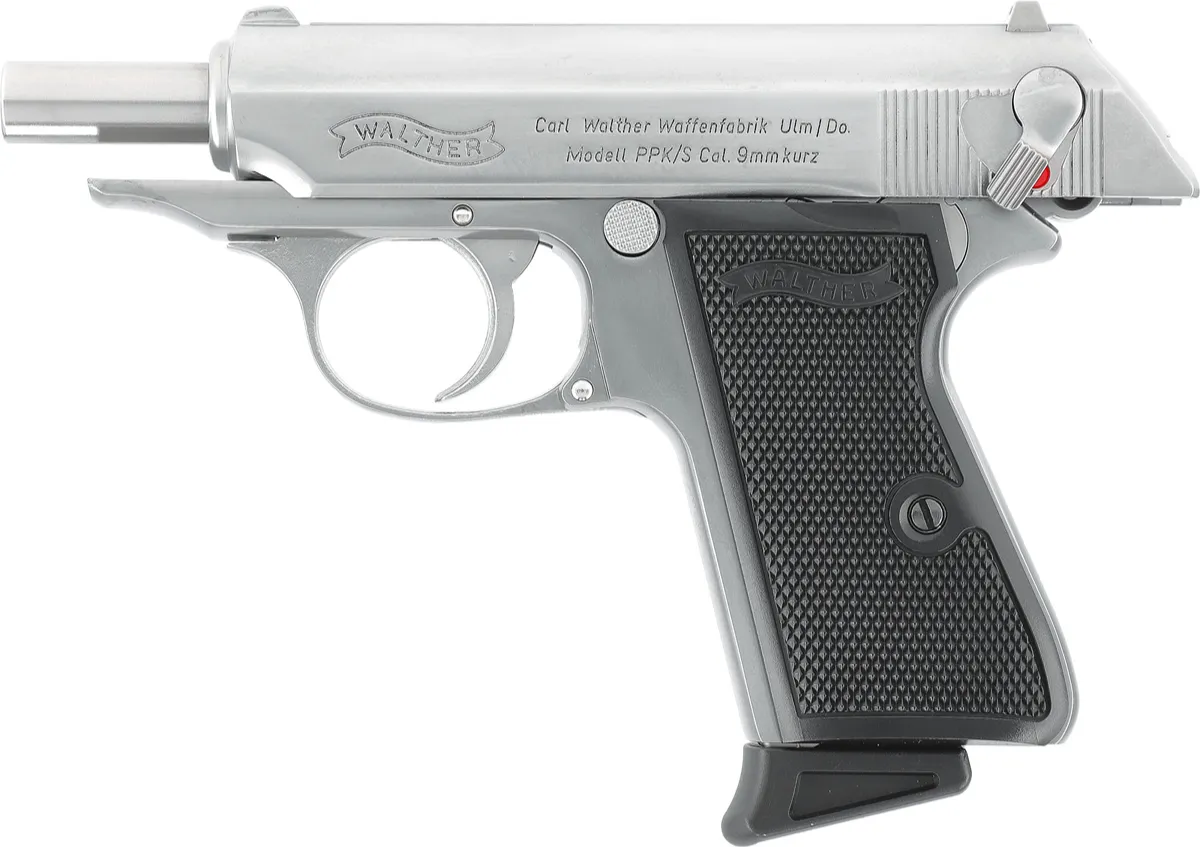 Walther PPK/S Silver pistol airsoft full metal Blowback GreenGas [2]