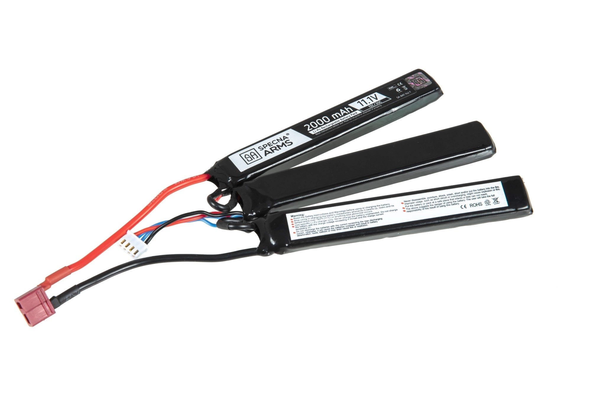 Acumulatori /alimentatoare si accesorii - Baterie LiPo 11,1V 2000mAh 15/30C Battery - Butterfly - T-Connect (Deans)