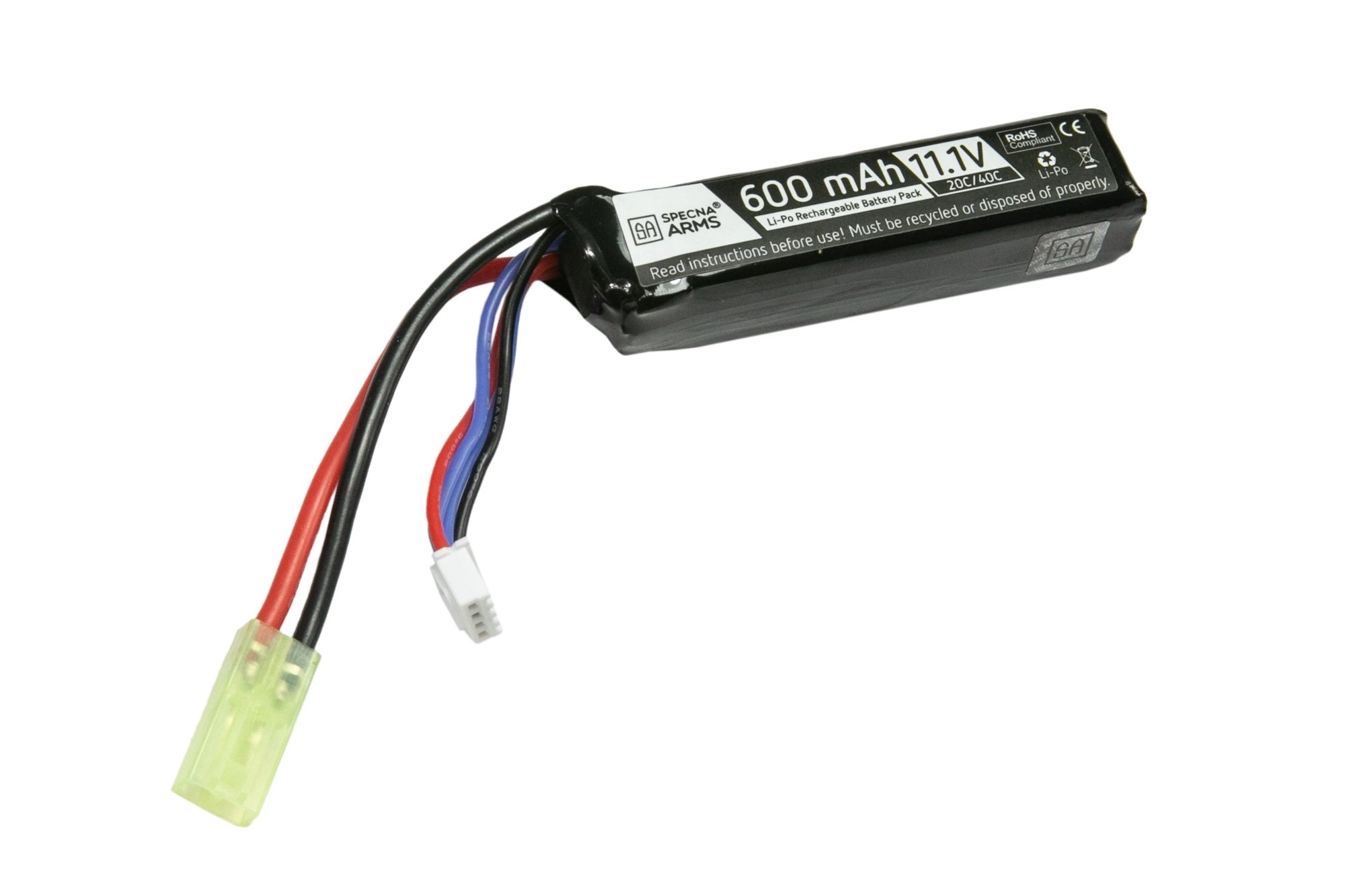 Acumulatori /alimentatoare si accesorii - Baterie LiPo 11,1V 600mAh 20/40C pentru PDW -Tamiya mini