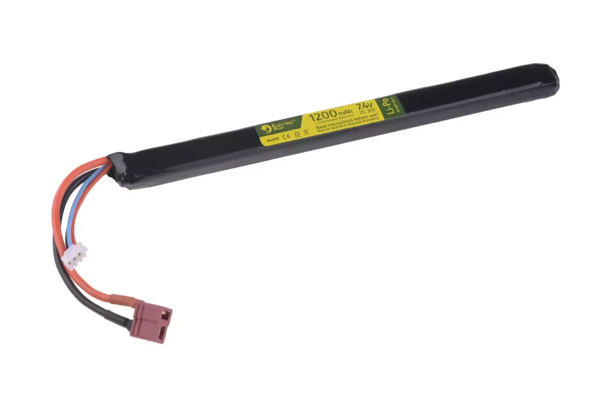 Acumulatori /alimentatoare si accesorii - Baterie LiPo 7.4 V 1200mAh 20/40C - Under AK Dust Cover - T-Connect (Deans)