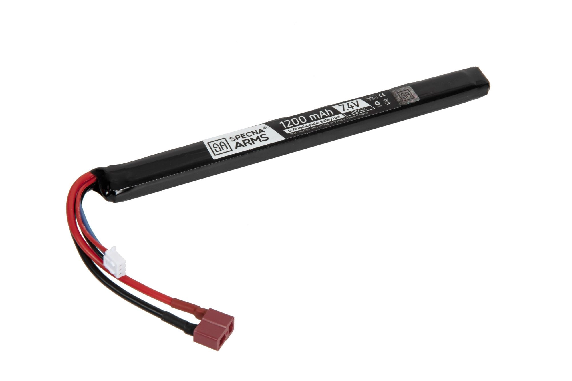Piese si accesorii - Baterie LiPo 7.4V 1200mAh 20C/40C - T-Connect (Deans) - Under AK Dust Cover