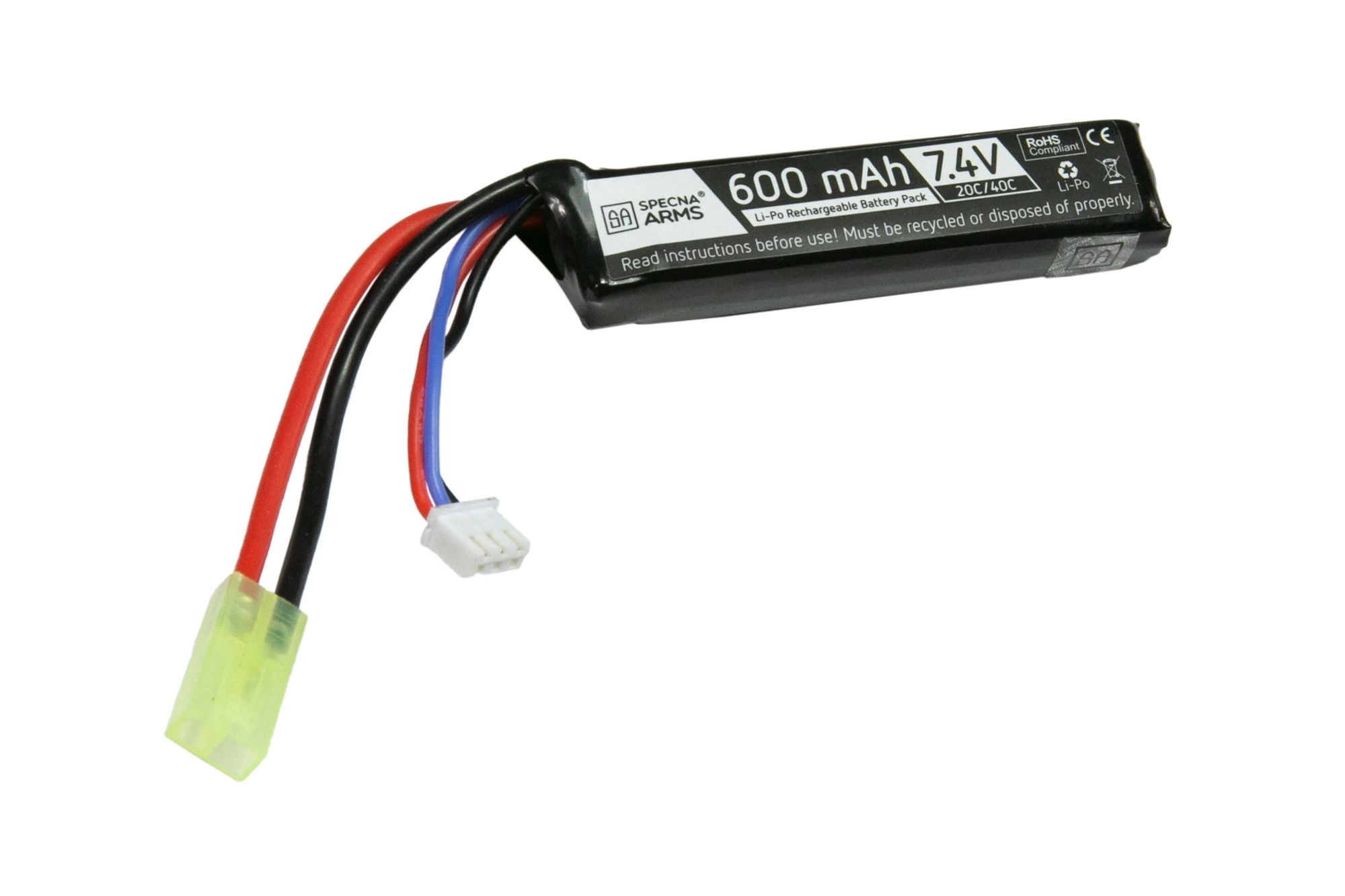 Acumulatori /alimentatoare si accesorii - Baterie LiPo 7.4V 600mAh 20/40C pentru PDW -Tamiya mini