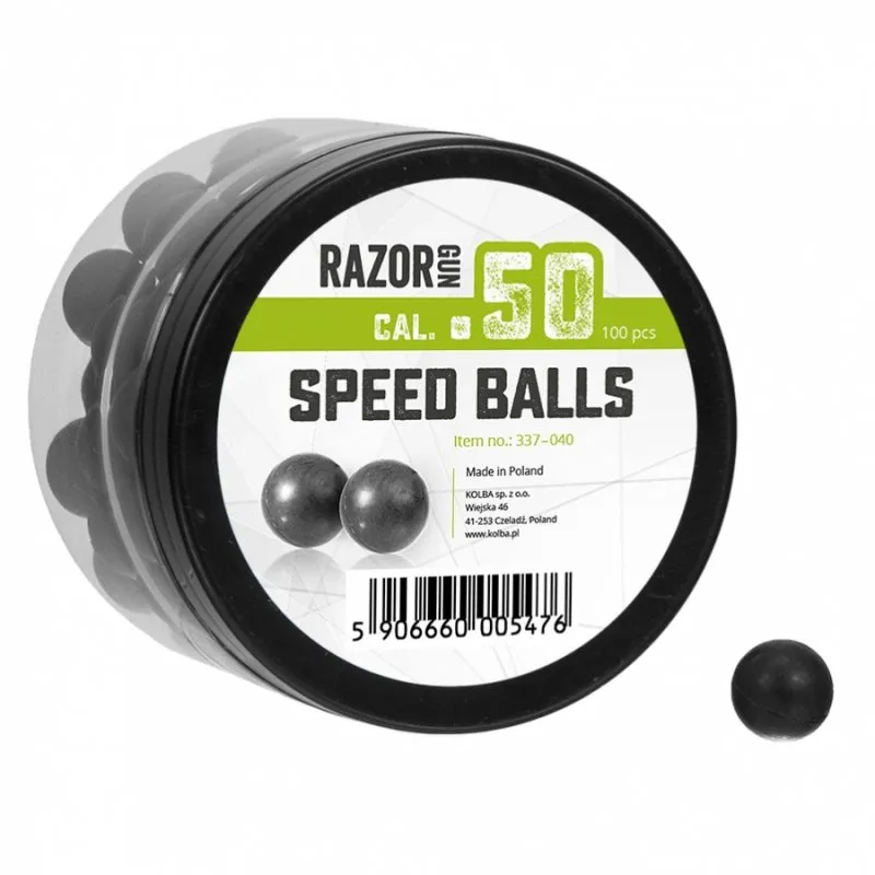 Munitie Paintball - Bile Cal  .50 RazorGun Speed Balls - 100buc