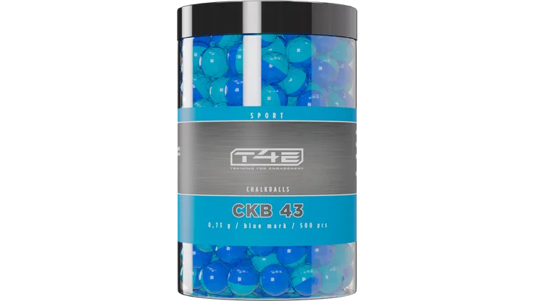 Munitie Paintball - Bile Paintball Cal .43 Bile creta albastre borcan 500 bucati