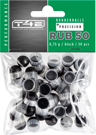 Munitie Paintball - T4E Performance RUB 50 Prec Bile paintball 50 bucati black 0.75g