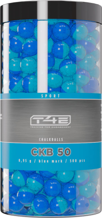 Munitie Paintball - T4E Sport CKB 50 Bile creta paintball borcan 500 bucati Blue Mark 0.95 g