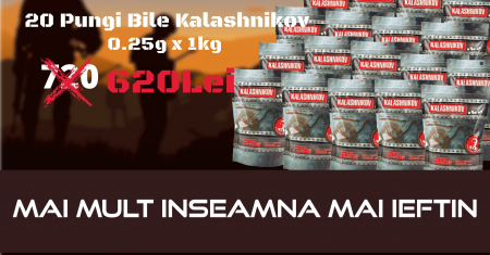 0.25 grame - 20 Pungi Kalashikov 1kg Greutate 0.25g