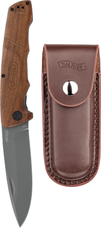 Briceag Walther BWK 7 lama otel maner lemn toc piele cadou [3]