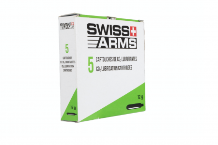 Capsule Co2 si Green Gas - Set 5 Capsule CO2 cu ulei lubrifiant pentru mentenanta Swiss Arms