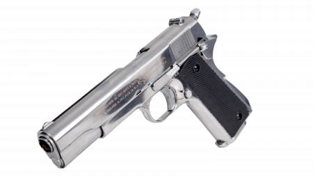 Pistoale cu Recul ( CO2 ) - Pistol Colt 1911 A1 Silver Full metal BlowBack