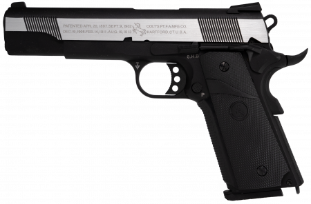 Colt 1911 Combat GreenGas Dual tone (Silver-Negru) Full Metal blowback [3]