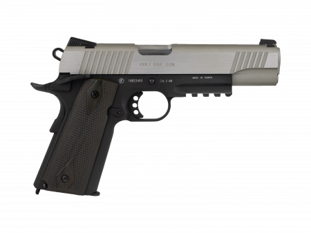 Pistol COLT 1911 Rail Gun Dual Tone Silver Blowback Full Metal CO2 [2]