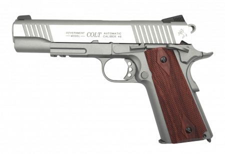 Pistoale cu Recul ( CO2 ) - Pistol Colt 1911 Stainless Full Metal Blowback CO2