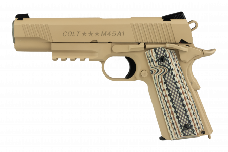 Pistoale cu Recul ( CO2 ) - Pistol COLT 1911 M45A1 Tan Blowback Full Metal CO2