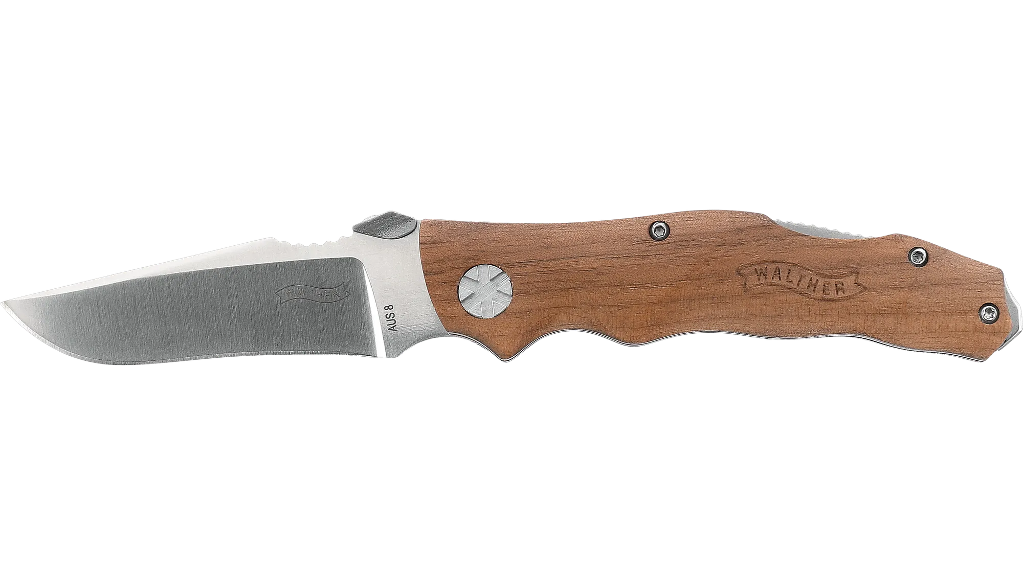 Cutite si bricege - Cutit tip briceag Walther AFW 2 maner lemn nuc
