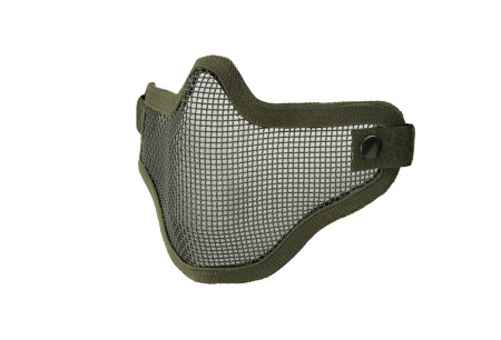 Echipament Airsoft - Masca protectie tip botnita , plasa otel - Olive