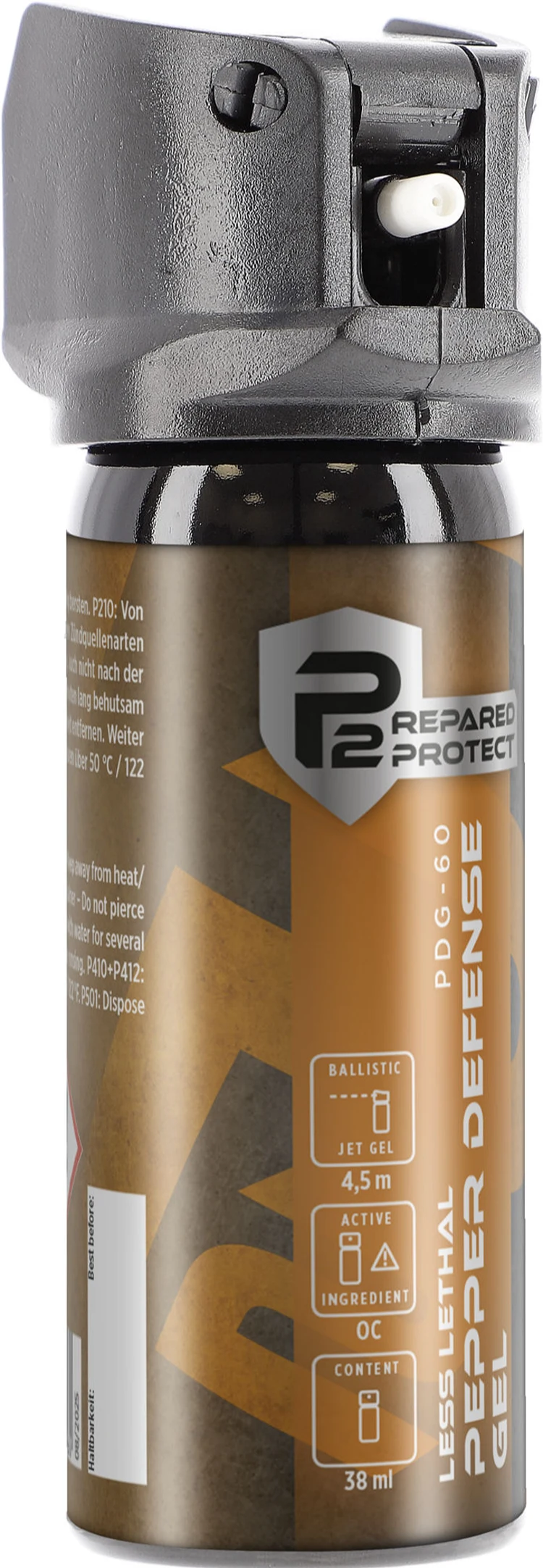 P2P PDG-60 Pepper Gel spray paralizant - jet balistic 38 ml [1]