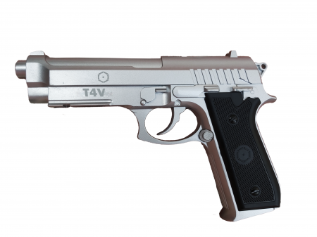 Pistolul Airsoft PT92 Silver Upgradat cu putere de 4 Jouli [1]