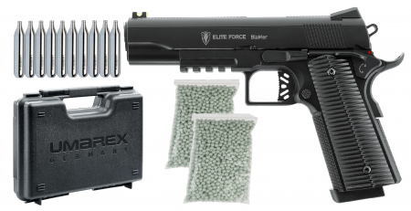 Pistoale cu Recul ( CO2 ) - Set Pistol Elite Force BlaMer 1911 CO2 BlowBack