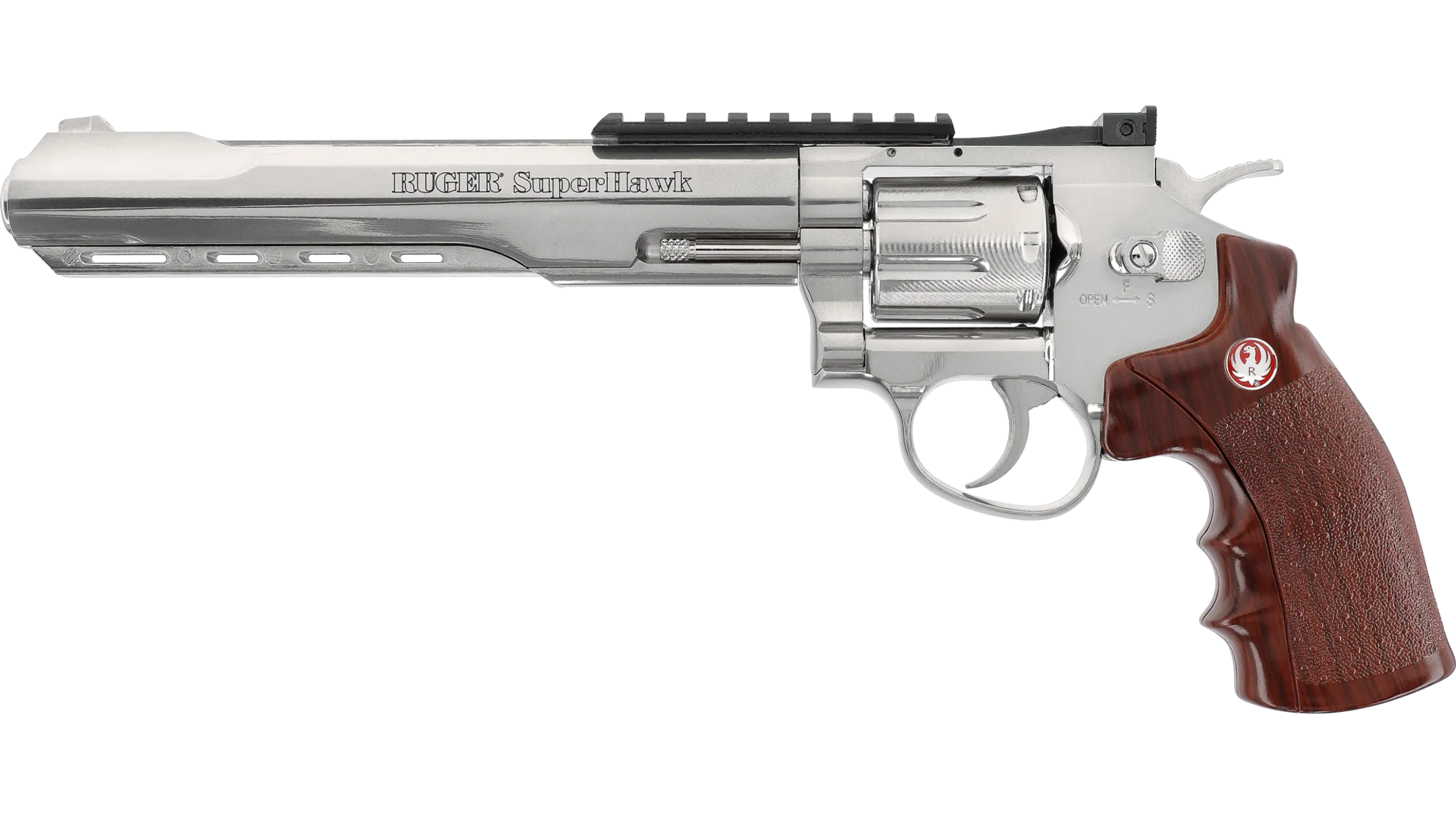 Pistoale fara Recul ( CO2 ) - Pistol Airsoft Ruger SuperHawk 8" 4Joules Full Metal Argintiu