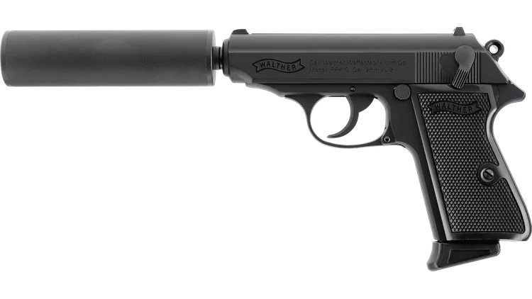 Pistoale cu Recul ( Green Gas ) - Pistol airsoft Walther PPK/S Kit cu amortizor