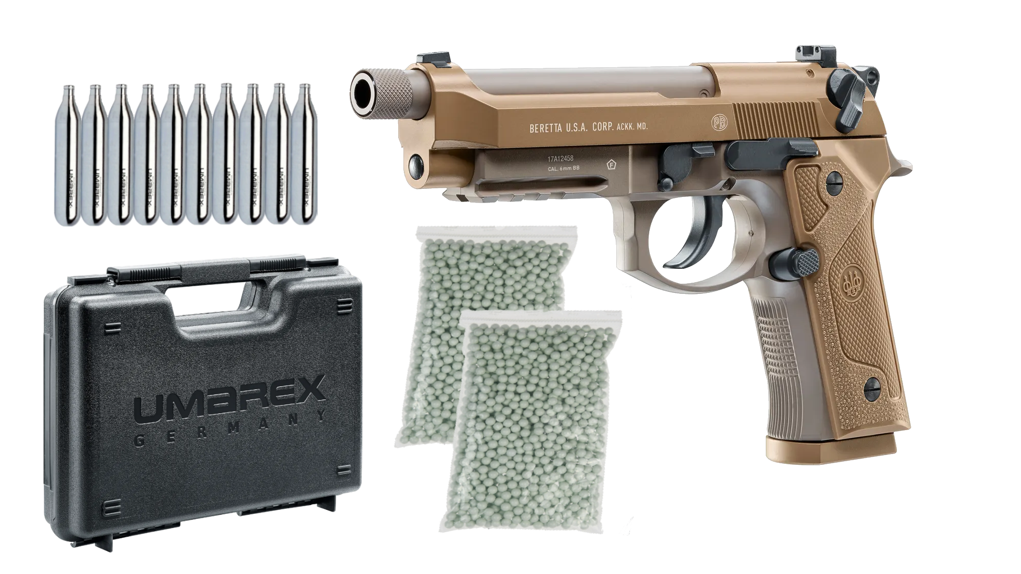 Pistoale cu Recul ( CO2 ) - Beretta M9A3 FullMetal BlowBack Tan CO2