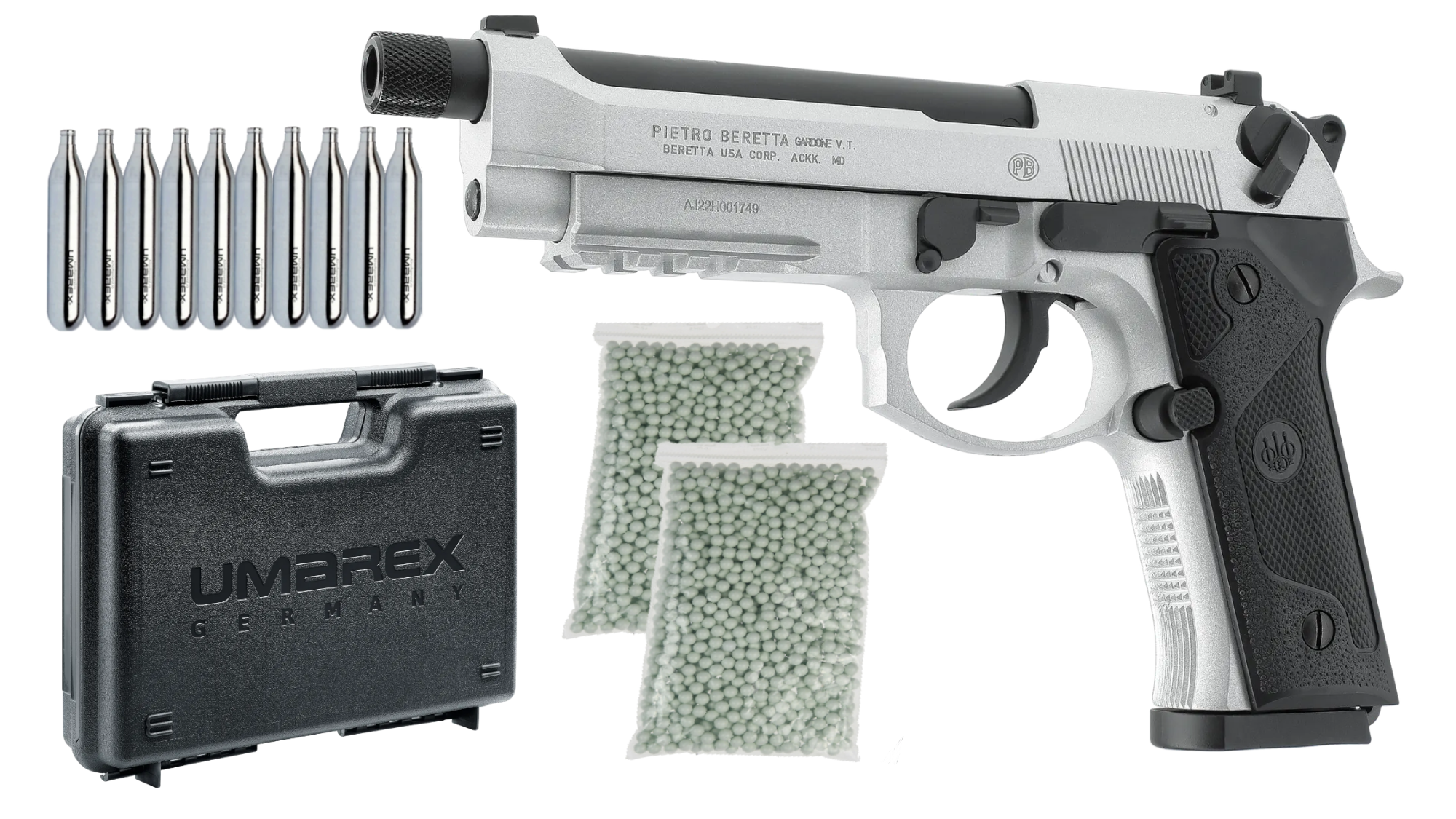 Pistoale cu Recul ( CO2 ) - Beretta M9A3 FullMetal BlowBack Inox