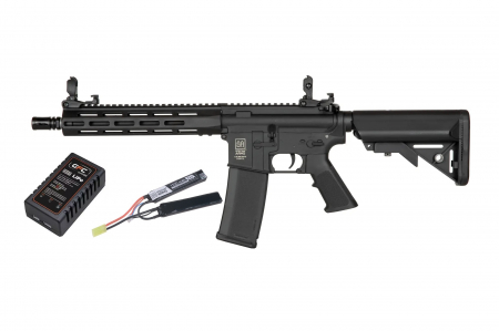Promo - Set Complet Arma de asalt M4 SA-F03 FLEX+ Smart charger LiPo cu baterie si bile