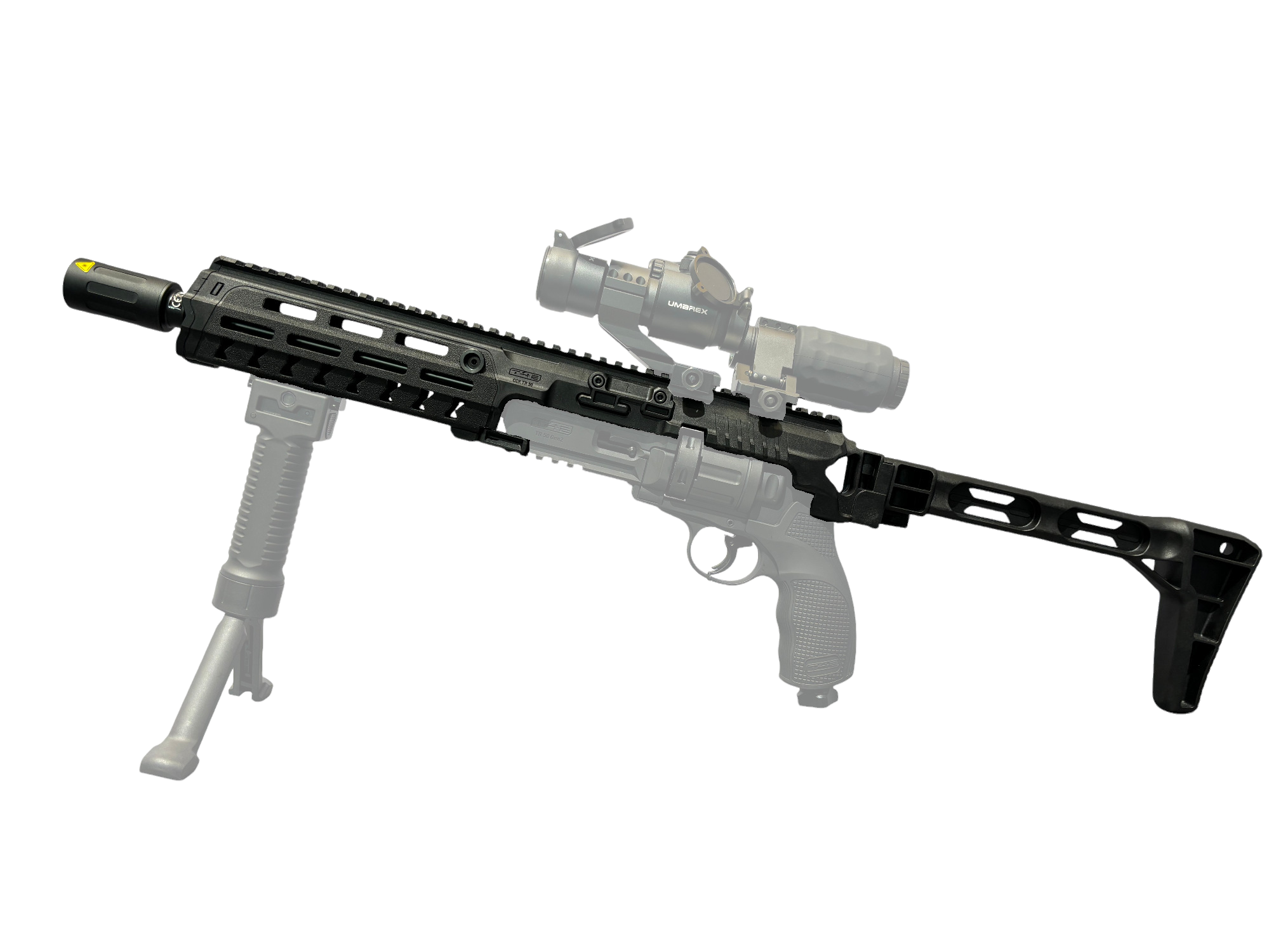 Accesorii Paintball - Set Kit Conversie T4E Carbine + Amortizor Tracer T4E X-Tracer pentru TR50 Gen2