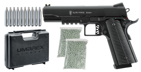 Arme Airsoft - Set Pistol Elite Force BlaMer 1911 CO2 BlowBack