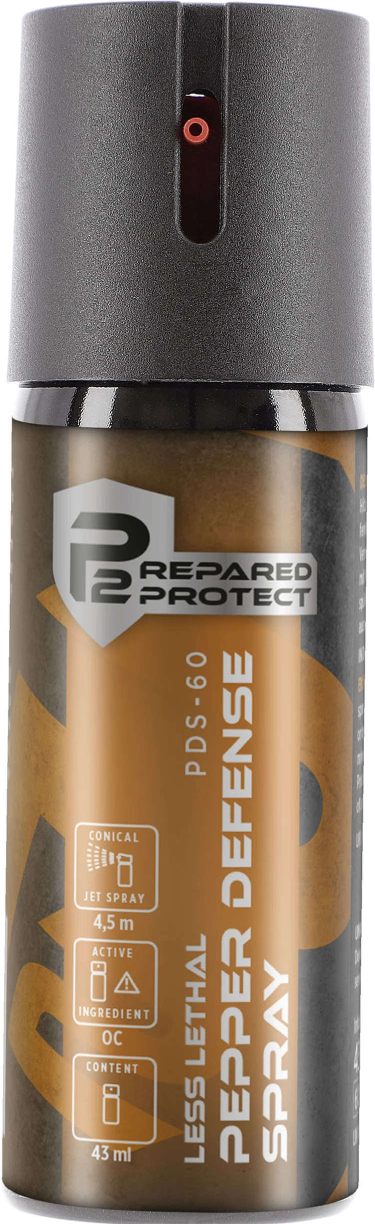 P2P PDS-60 Pepper Spray autoaparare - jet conic, 43 ml [1]