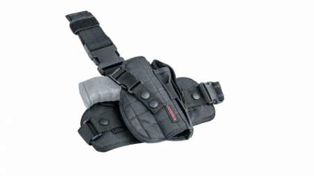 Echipament Airsoft - Toc pistol prindere picior cu buzunar magazie