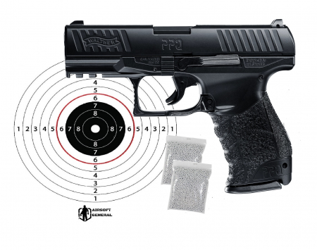 Pistoale Spring ( Actionare Manuala ) - Set Walther spring PPQ Metal Slide cu 1000bile cadou si 10 tinte antrenamet