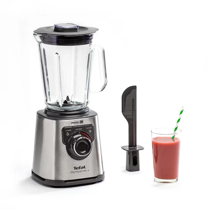 Blender de mare viteza Tefal PerfectMix+ BL811D38, 1200W, 1.75 l, buton variabil pentru viteza, 6 lame detasabile, vas din sticla termorezistenta, 3 programe, corp din inox, spatula, inox [3]