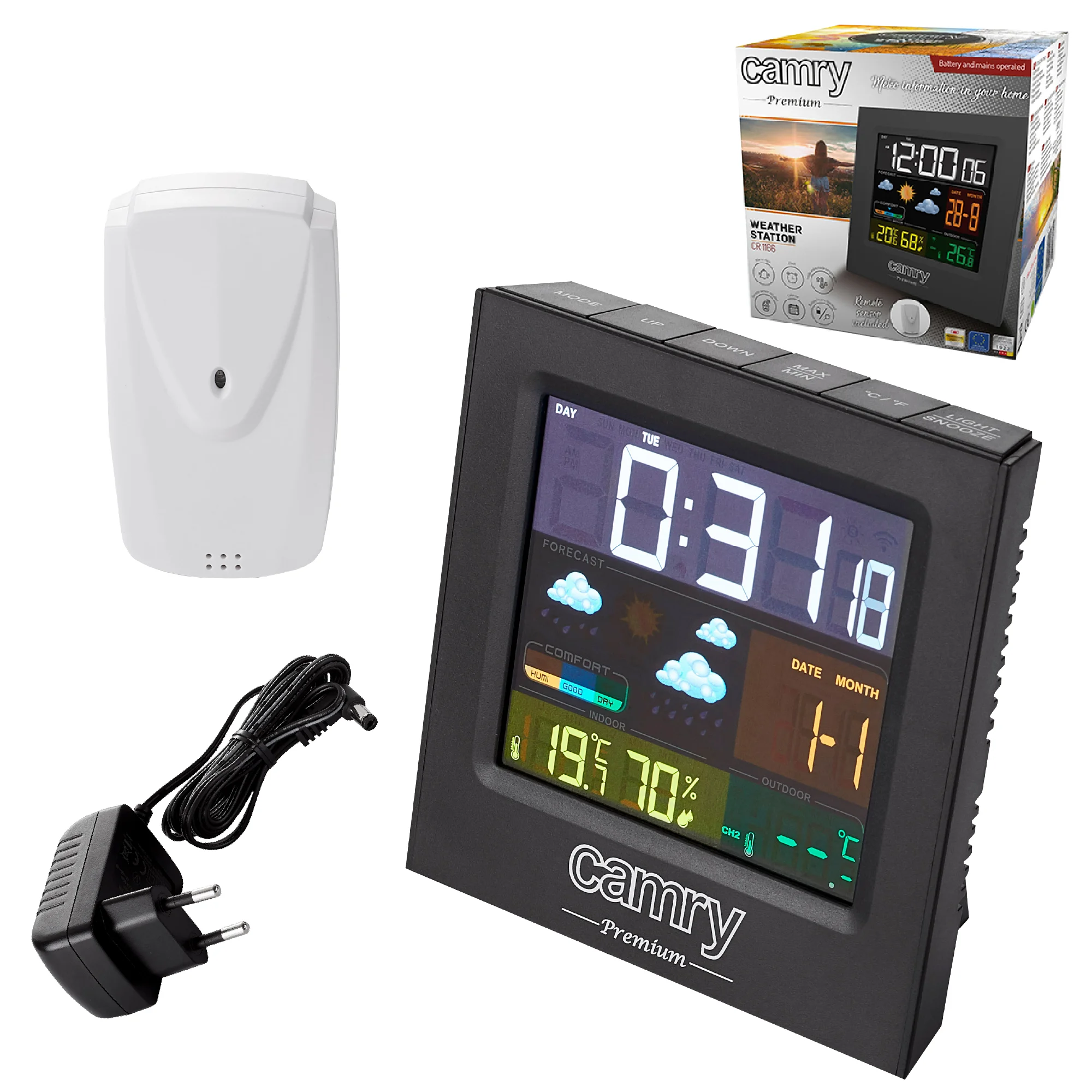 Statie meteorologica cu alarma si termometru, Camry CR 1166 [3]