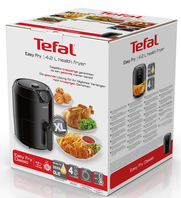 Friteuza fara ulei Tefal Easy Fry Classic EY201815, 1500 W, temperatura 80-200°C, Negru - Tefal