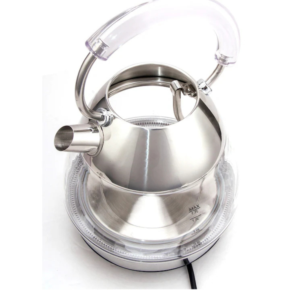 Fierbator electric FRAM FEK-2200GX, 2200W, capacitate 1.7 L, corp din sticla, Sticla/Inox [2]