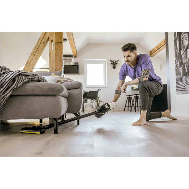 Aspirator vertical Karcher VC 4 Cordless myHome, 1.198-630.0, 140 W, autonomie 30 min, 2 trepte de viteza, 21.6 V, 2.5 Ah, 650ml, perie activa, alb/negru [2]