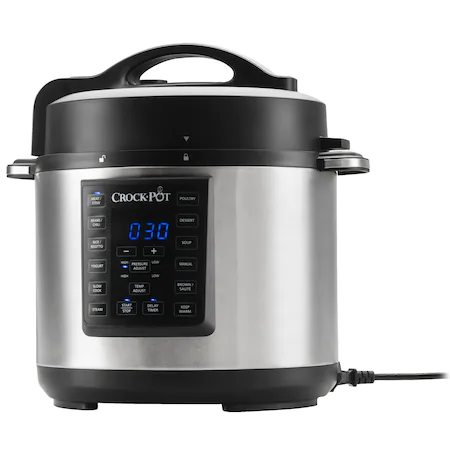 Multicooker cu gatire sub presiune Crock-Pot Express CSC051X, 1000 W, 5.6 l, control digital, 4 moduri de gatire, 8 programe, timer, argintiu [7]