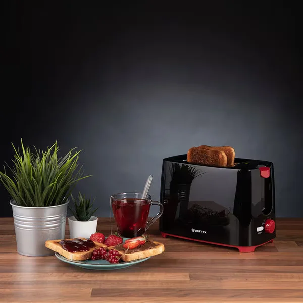 Prajitor de paine VORTEX VO4008 700 W 2 felii, Negru [7]