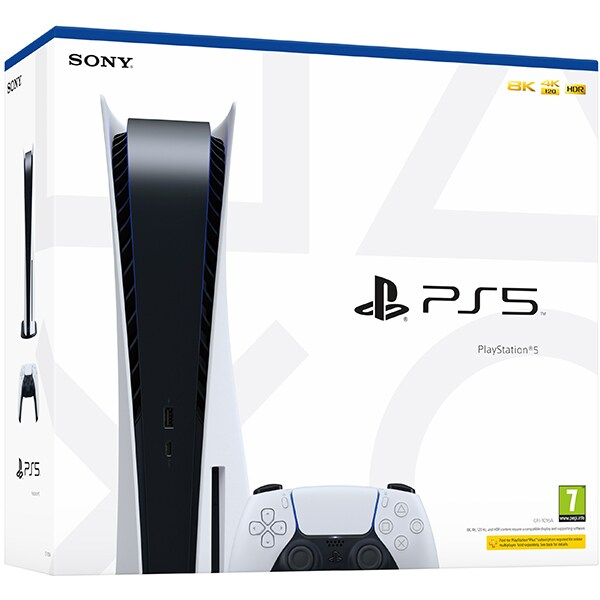 Consola Sony PlayStation 5, 825GB, Alb, PS5 Disk Edition [2]