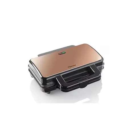 Sandwich maker Bestron ASM90XLCO, 900W, plite fixe, invelis antiaderent, cupru [2]