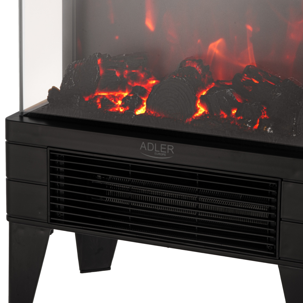 Șemineu electric Adler AD 7755 LED, 2000W, efect flacără 3D, termostat, telecomandă [7]