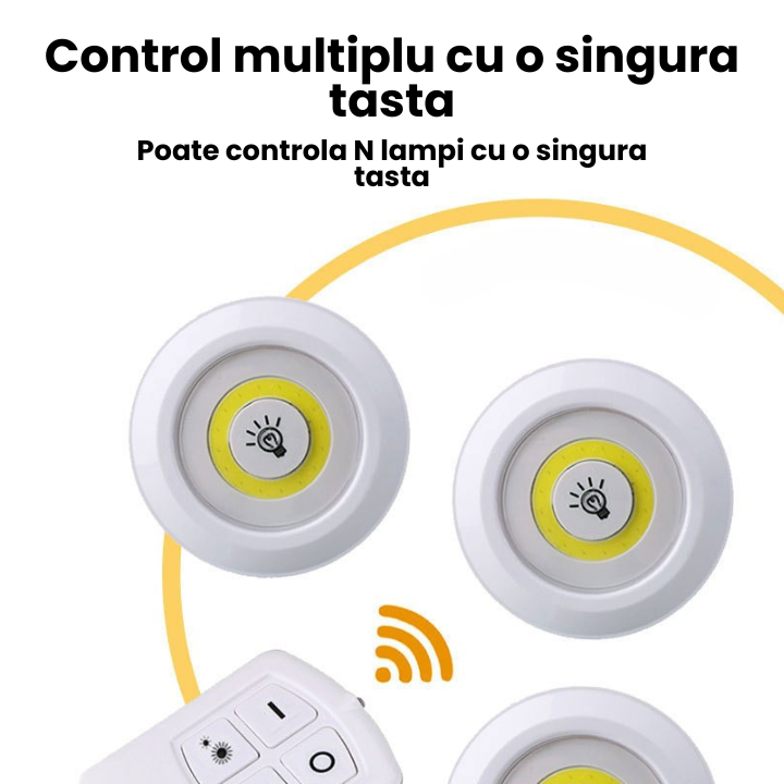 Set 3 lumini LED cu telecomanda, Reglarea intensitatii luminii, Timer [5]