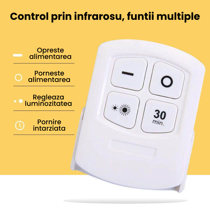 Set 3 lumini LED cu telecomanda, Reglarea intensitatii luminii, Timer [3]