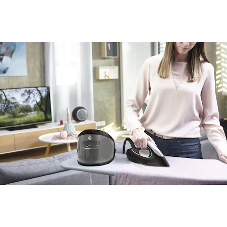 Statie de calcat Tefal Express Power SV8062E0, 2800W, 6.8 bar, abur variabil 130g/min, talpa Durilium AirGlide, capacitate rezervor 1.8L, negru/argintiu [4]