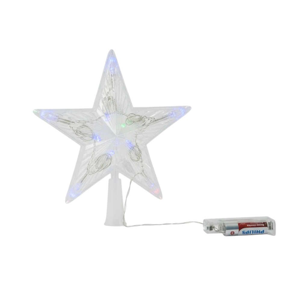 Stea Luminoasă Multicoloră pentru Brad, Iluminare LED, Decor Crăciun Interior, Efect Strălucitor Festiv [1]
