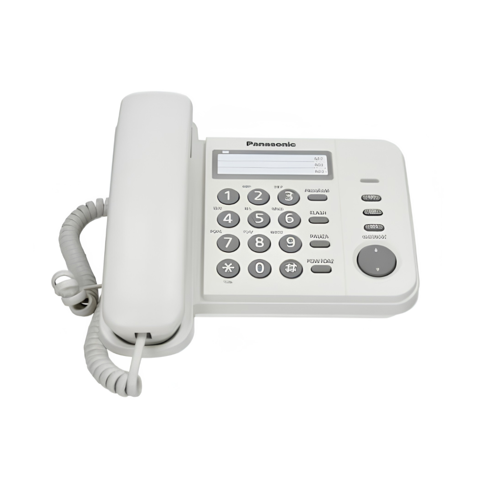 Telefon analogic Panasonic KX-TS520FXW, indicator sonerie, montare perete, alb [2]