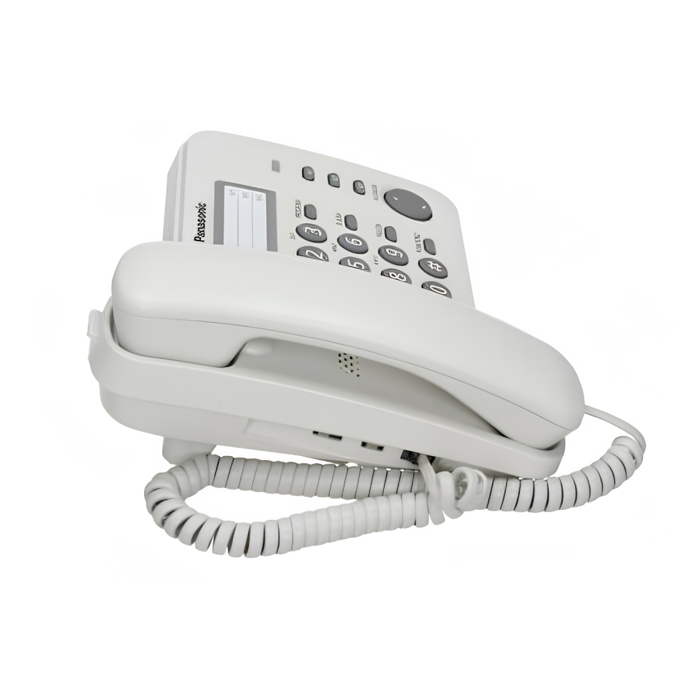 Telefon analogic Panasonic KX-TS520FXW, indicator sonerie, montare perete, alb [3]