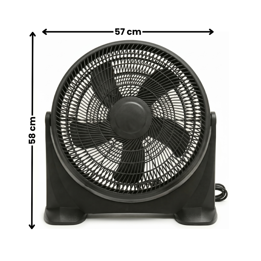 Ventilator de Podea, Diametru 50 cm, 3 trepte de viteza, Putere de 100W, Oscilatie, Negru [6]